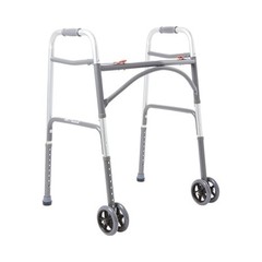 22023802 Folding Walker Adult McKesson Steel Frame 500 lbs. Weight Capacity…