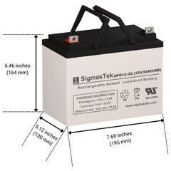 SigmasTek SPG12-32 GEL Battery 12V 32AH Battery