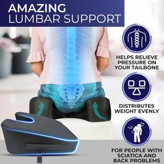 Yogibum Patented Cushion | Extra Large Tailbone Gap | XL Size for 190Lbs+ | Med