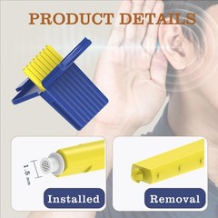 (40 Pcs) Starkey Hearing Aid Wax Guards Blue Yellow, For 5 Packs