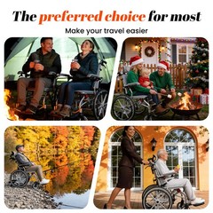 High Quality Lightweight Foldable Transport Wheelchair, Travel Wheelchairs