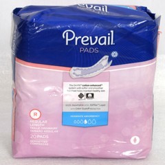 Prevail Moderate Absorbency Incontinence Bladder Control Pads Dri-Fit 8X20 = 160