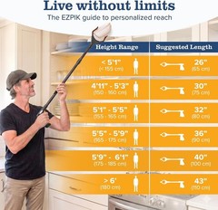 Ergonomic 40cm Grabber Reacher Tool for Limited Mobility Users with 5kg Capacity