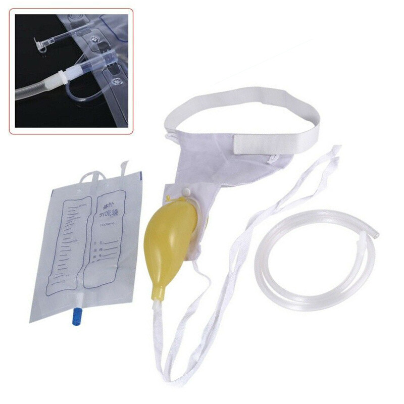 1000ml Portable Wearable Urinal Urine Bag Collector Toilet Male Travel.