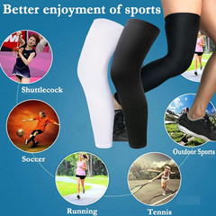 2 Pairs Full Leg Compression Sleeves Men Women Knee Long Support Anti Slip Sport