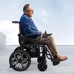 Two Battery All Terrain Electric Wheelchair Heavy Duty 500W Foldable Wheelchairs