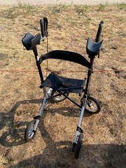 upright walker, black 30 inches tall by 16 inches why in that it only three mont