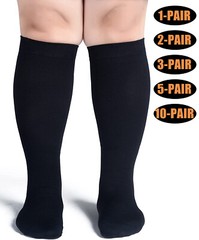 2XL Extra Wide Calf Plus Size Compression Socks for Leg Fatigue Swell Athletic