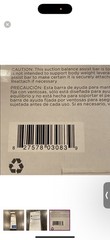 Glacier Bay White Safety 16.5 in Suction Assist Bar
