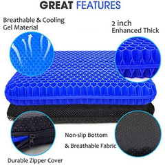 Gel Seat Cushion for Long Sitting Extra Thick Gel Cushion for Wheelchair So…..