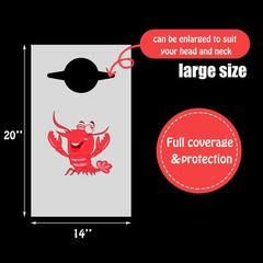 SATINIOR 50 Pieces Crawfish Bib Plastic Lobster Bibs Medium, [‚White‘, ‚Red‘]