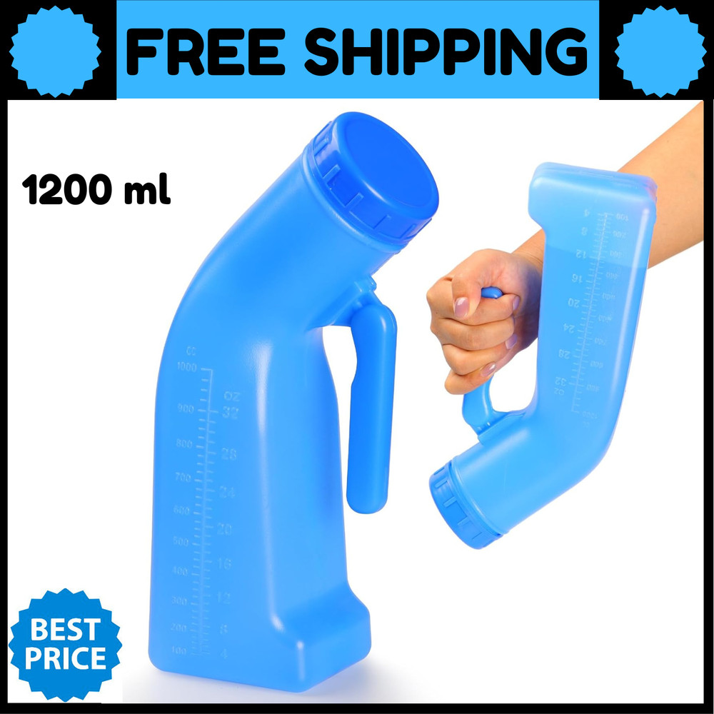 Urinal Bottle Male Urinals Portable Urine Bottle with Screw Lid 1200 ml