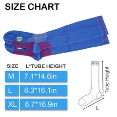 Compression 15-20mmHg Graduated Support Socks Sport Calf Cushioned Socks M/L/XL