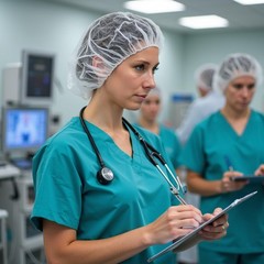 Disposable Bouffant Caps Hair Net, Spun-Bonded Polypropylene, Non-Woven, Medical