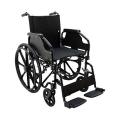 Lightweight Elderly Transport Wheelchair Portable Folding Transport Chair 220LBS