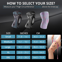 Compression Knee Brace Support Patella Meniscus Sport Joint Pain Arthritis Wrap