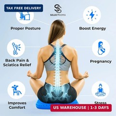 SelectSoma Double-Thick Gel Seat Cushion for Long Sitting Pressure Relief for Ba