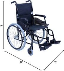Durable 24 lbs Karman Lightweight Wheelchair with Safety Features Included
