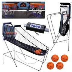 Basketball Arcade Game Double Electronic Hoops shot 2 Player W/ 4 Balls Indoor