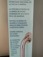 3-Pack 16″ Knurled Texture Grab Bar Stainless Bathroom Safety Handle Tub Wall