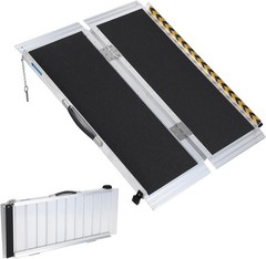 2/3/4/5/6/7/8/10FT Home Wheelchair Ramp Non-Skid Folding Aluminum Ramps Steps