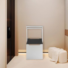 Wall Mounted Folding Shower Bench Aluminum Alloy Silver Rectangular