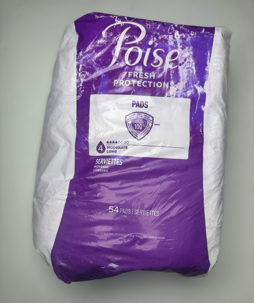 Poise Fresh Protection Pads – Moderate Long (54 Count)