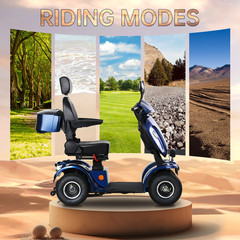 1000W 4-Wheel Heavy Duty Mobility Scooters w/ 16″ Tire for Seniors 500lbs 15MPH
