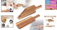 Mattress Lifter & Sheet Tucker Tool Set for Changing Sheets, Acacia Wood Matt…