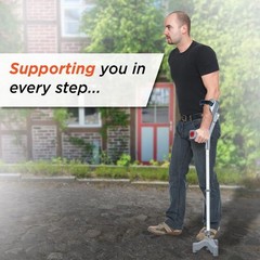 Vissco Astra Max Elbow Crutch with Tripod Base, Anti-Slip 3 Leg Base for Stabili
