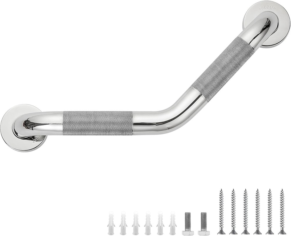 Grab Bars for Bathtubs and Showers- 1-1/4 x 16 Angled Shower Grab Bar for Sen…