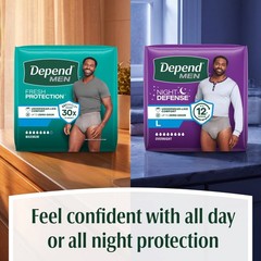 ( 2 pack ) Depend Fresh Protection Incontinence Underwear for Men, XL, 26 Count