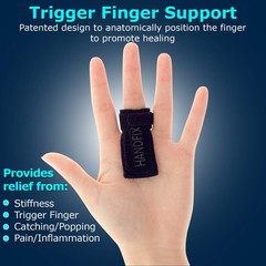 HANDFIX-The One and Only Patented Finger Brace for 1 Count (Pack of 1), Black