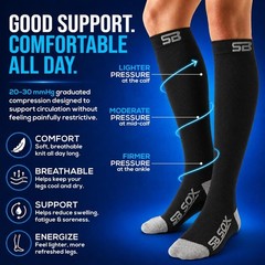 SB SOX Compression Socks for Men & Women (20-30mmHg) – Best Compression Socks…