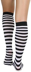 Women’s Horizontal One Size Classic Horizontal Black & White Striped Socks