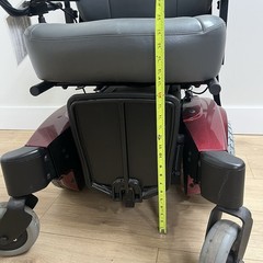 Pronto M51 Sure Step Red Power Wheelchair Joystick Adjustable Footrests