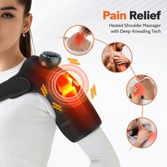 Electric Heated Vibration Knee Joint Brace Therapy Shoulder Massager Pain Relief