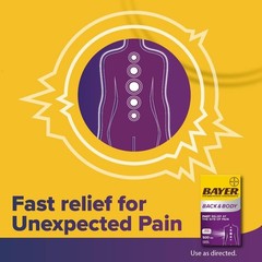 Back & Body 500Mg Aspirin plus Caffeine for Powerful Pain Relief, 200 Coated Cap