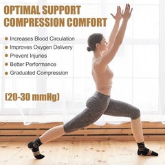 NEENCA Copper Compression Socks, Medical Ankle Support Socks for Injury Recov…