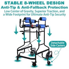 Irtme 360° Stable Support Home Rehabilitation Walking Trainer for Adults