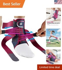 Ankle Brace for Women Men with Quick Lace Up, Adjustable Figure 8 Compression…