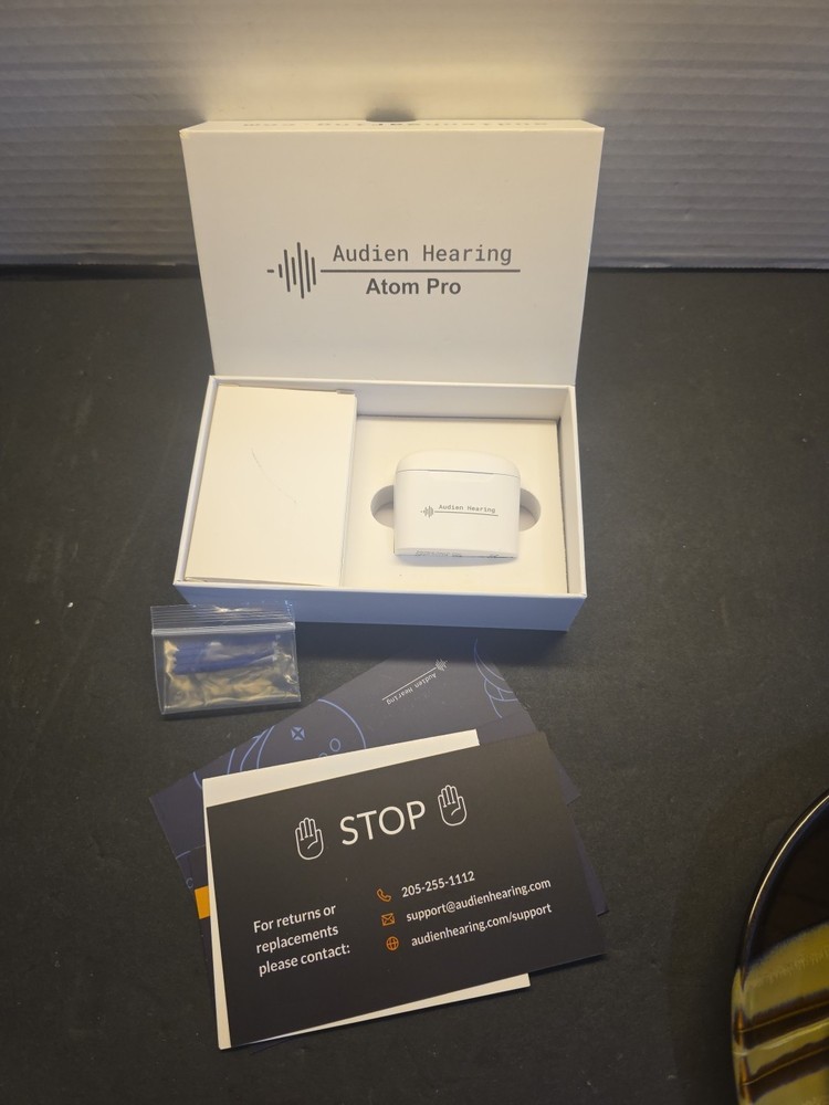 Audien ATOM PRO Wireless OTC Hearing Aids OPEN BOX