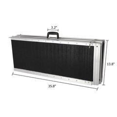 6ft Folding Aluminum Mobility Scooter Carrier Wheelchair Ramp 72″ x 28″ 600lbs