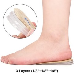 Adjustable Heel Lift Inserts by Dr.Foot: For Sports Injuries & Aching Heels
