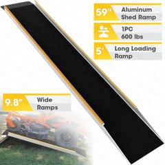 VNN 5FT Titan Ramps Shed Ramp Aluminum Loading Ramp 600Lbs 1PC for Pick up Law