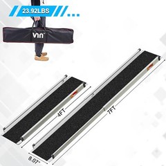 New Aluminum Adjustable Non-skid Loading Wheelchair Telescoping Track Ramp 4-7FT