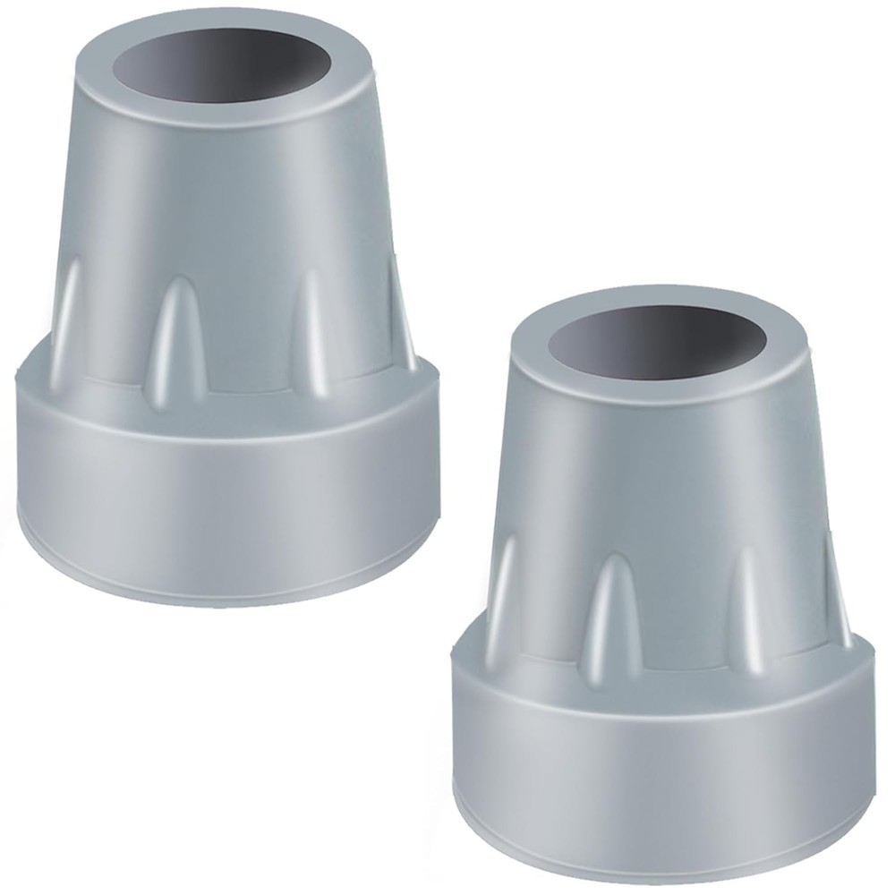 Heavy Duty 7/8 Inch Rubber Crutch Tips 2 Pack Cane Tip Replacement Heavy Duty