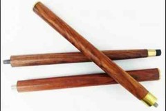 3 Fold Vintage Brass Wood Walking Stick Only For Cane Handle Only wooden shaft