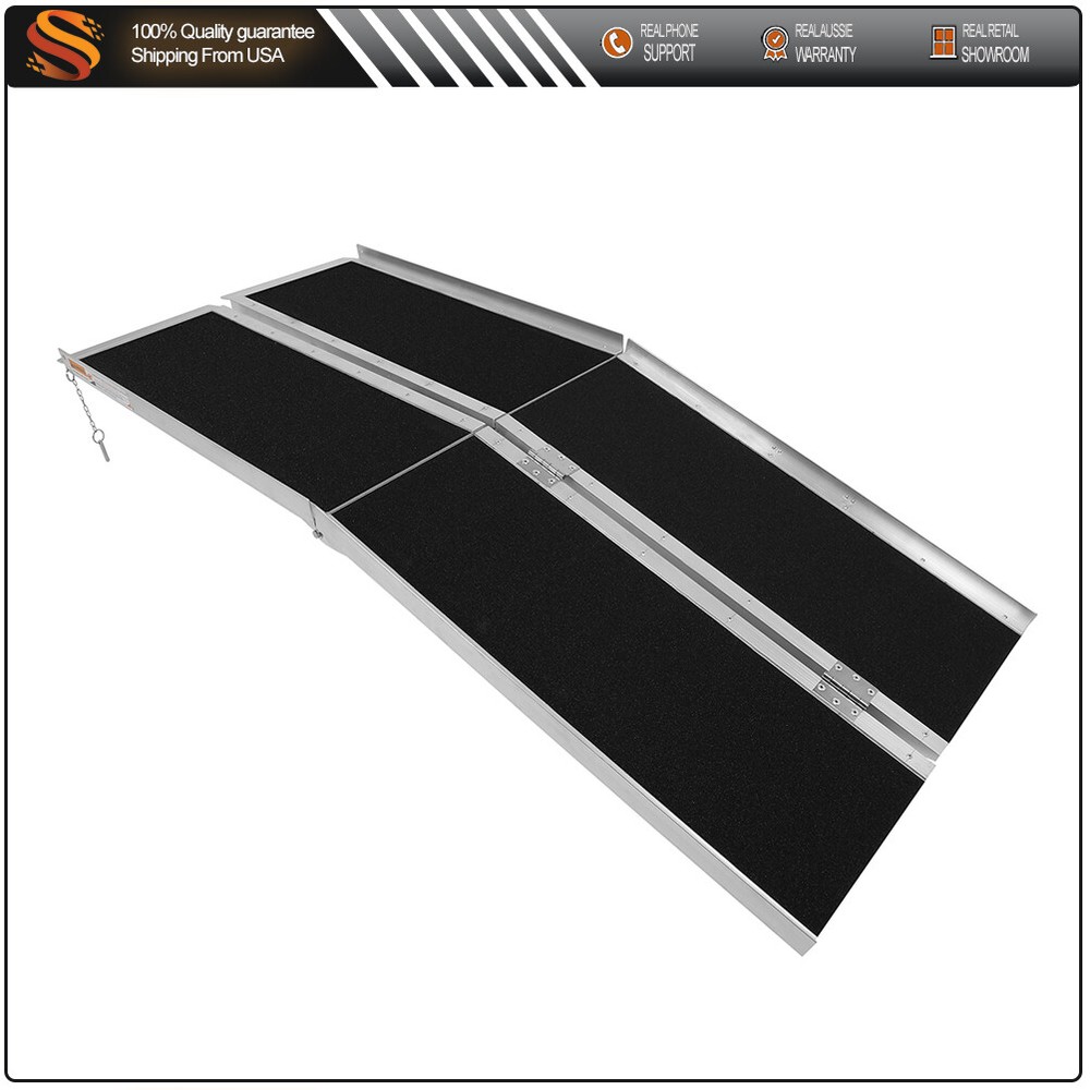 10 FT Multi Fold Breifcase Aluminum Wheelchair Ramp, Rated 600 LB High Quality