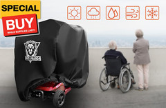 600D Waterproof Scooter Cover Black Power Assisted Mobility Scooter Cover (48 in